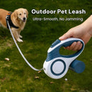 Multi-function Automatic Retractable Pet Leash: High-Strength Anti-Break, One-Click Lock, Comfortable Grip, Eco-Friendly Waste Disposal, 3 Meters/118.11 Inches for Secure Dog Walking(claret-red)