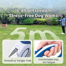 Multi-function Automatic Retractable Pet Leash: High-Strength Anti-Break, One-Click Lock, Comfortable Grip, Eco-Friendly Waste Disposal, 5 Meters/196.85 Inches for Secure Dog Walking(blue)