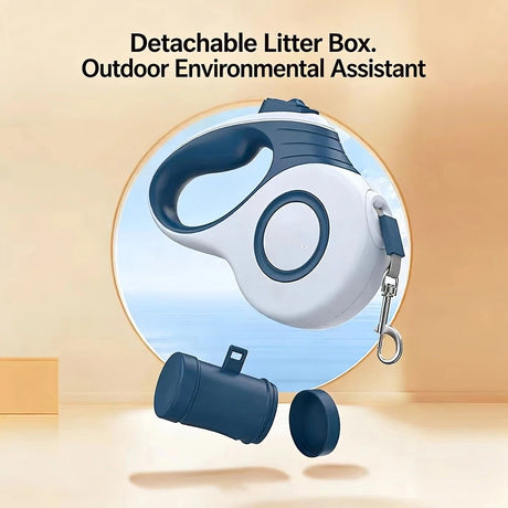 Multi-function Automatic Retractable Pet Leash: High-Strength Anti-Break, One-Click Lock, Comfortable Grip, Eco-Friendly Waste Disposal, 5 Meters/196.85 Inches for Secure Dog Walking(claret-red)