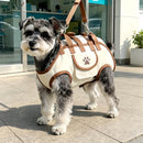 Oxford Fabric Pet Three-in-One Travel System: Horizontal Back Design Protects Spine, Four-Leg Separation, Three Uses in One: Kennel, Backpack, and Leash/L size [recommended weight 14-18kg]