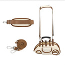Oxford Fabric Pet Three-in-One Travel System: Horizontal Back Design Protects Spine, Four-Leg Separation, Three Uses in One: Kennel, Backpack, and Leash/L size [recommended weight 14-18kg]