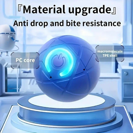 Smart Interactive Rolling Pet Ball – Automatic Self-Moving Cat & Small Dog Toy, Bite-Resistant Rechargeable Boredom Buster 52mm(blue)