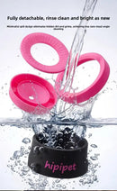 Pet Essential | Splash-Proof Non-Wet Mouth Water Bowl, Dogs and Cats Drink Freely and More Hygienically(Lime milk green 600ML)