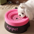 Pet Essential | Splash-Proof Non-Wet Mouth Water Bowl, Dogs and Cats Drink Freely and More Hygienically（Blackberry rose powder 600ML)