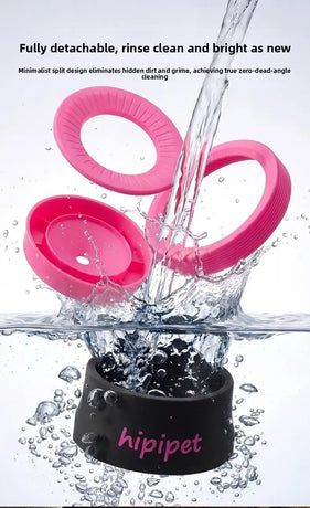 Pet Essential | Splash-Proof Non-Wet Mouth Water Bowl, Dogs and Cats Drink Freely and More Hygienically(GREEN 1200ML)