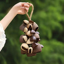 Handmade nutshell wind chime, nutshells rustling in the wind, bringing a touch of mountain forest atmosphere to your home.