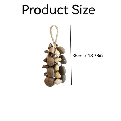 Handmade nutshell wind chime, nutshells rustling in the wind, bringing a touch of mountain forest atmosphere to your home.