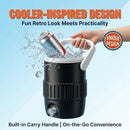Can-style insulated drink holder, mini can cooling cup, portable double-layer lightweight travel camping outdoor insulating sleeve for soda, beer and other beverages.(BLUE)