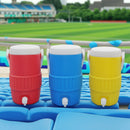 Can-style insulated drink holder, mini can cooling cup, portable double-layer lightweight travel camping outdoor insulating sleeve for soda, beer and other beverages.(BLUE)