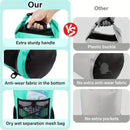 25L Large Capacity Waterproof Backpack Double Layer Rainproof Dry Wet Separation Abrasion Resistant Night Reflective for Outdoor Camping Kayaking Surfing Canyoning Daily Commute(BLACK)