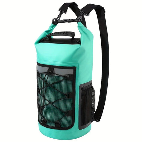 25L Large Capacity Waterproof Backpack Double Layer Rainproof Dry Wet Separation Abrasion Resistant Night Reflective for Outdoor Camping Kayaking Surfing Canyoning Daily Commute(YELLOW)