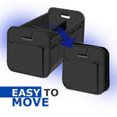 1 Car Trunk Organizer, Automotive Storage, Reinforced Handle, Foldable Multi-Compartment Car Organizer, 600D Oxford Fabric, Suitable for Any Car, SUV, Minivan, Vehicle Storage.BLACK