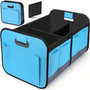 1 Car Trunk Organizer, Automotive Storage, Reinforced Handle, Foldable Multi-Compartment Car Organizer, 600D Oxford Fabric, Suitable for Any Car, SUV, Minivan, Vehicle Storage.GREY