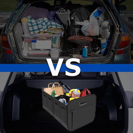 1 Car Trunk Organizer, Automotive Storage, Reinforced Handle, Foldable Multi-Compartment Car Organizer, 600D Oxford Fabric, Suitable for Any Car, SUV, Minivan, Vehicle Storage.GREEN