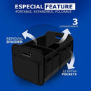 1 Car Trunk Organizer, Automotive Storage, Reinforced Handle, Foldable Multi-Compartment Car Organizer, 600D Oxford Fabric, Suitable for Any Car, SUV, Minivan, Vehicle Storage.BLUE