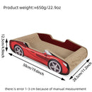 Bestselling Red Racing Car Cat Scratcher Bed | Corrugated Cardboard Durable Cat Bed + Scratcher 2-in-1, Suitable for Cats Under 7kg