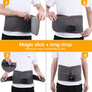 Heated Waist Belt with Vibration Massage – Infrared Heat Therapy, 3 Temp Levels, Rechargeable & Adjustable Strap（BLACK)