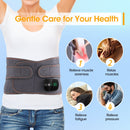 Heated Waist Belt with Vibration Massage – Infrared Heat Therapy, 3 Temp Levels, Rechargeable & Adjustable Strap (GREY)