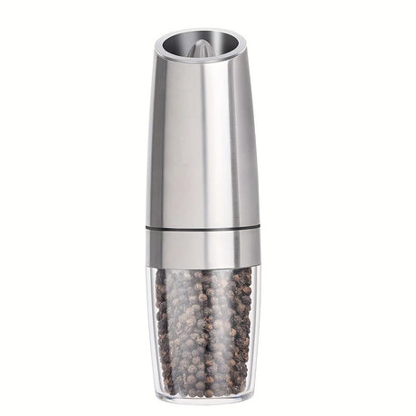 silver Gravity - sensing, grind with tilting —— Intelligent Pepper Grinder, adjust grind fineness freely for seasoning