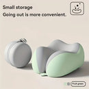 Blue-gray color matching，Travel & Home Neck Pillow – Ergonomic, portable, perfect for sleep. Fits desks, cars, and long flights. Features slow rebound foam, washable cover.