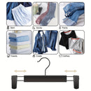 30-Pack Multi-Purpose Adjustable Pant Hangers: Thickened Non-Slip Clips, 360° Rotating Hook, Adjustable Width, Suitable for Organizing and Drying Various Clothes, Towels, and More.