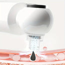 Six-head blackhead cleaner with electric vacuum suction for deep pore cleaning. USB-rechargeable mini bubble facial device features a 3-second long press to activate heating mode, maintaining a constant 46°C temperature.