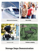 Folding Camping Stool with Hook 660g Lightweight Oxford Cloth Collapsible Seat for Fishing Picnic Hiking & Waiting(black)