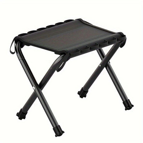 Folding Camping Stool with Hook 660g Lightweight Oxford Cloth Collapsible Seat for Fishing Picnic Hiking & Waiting(khaki)