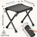 Folding Camping Stool with Hook 660g Lightweight Oxford Cloth Collapsible Seat for Fishing Picnic Hiking & Waiting(khaki)
