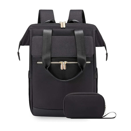 BLACK Korean-style Fashion Compact Backpack, Multi-functional & Large Capacity, Lightweight & Easy to Carry, Fits Daily Commute, Lunch Outings, and Short Trips.