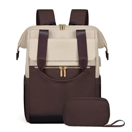khaki Korean-style Fashion Compact Backpack, Multi-functional & Large Capacity, Lightweight & Easy to Carry, Fits Daily Commute, Lunch Outings, and Short Trips.