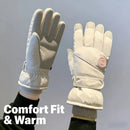 Women's Winter Thick Warm Gloves｜Windproof, Anti-Slip, Touchscreen, Suitable for Skiing, Cycling, and Electric Scooters(pink)