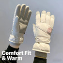 Women's Winter Thick Warm Gloves｜Windproof, Anti-Slip, Touchscreen, Suitable for Skiing, Cycling, and Electric Scooters(BLUE)