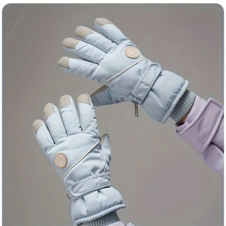 Women's Winter Thick Warm Gloves｜Windproof, Anti-Slip, Touchscreen, Suitable for Skiing, Cycling, and Electric Scooters(BLACK)