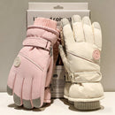 Women's Winter Thick Warm Gloves｜Windproof, Anti-Slip, Touchscreen, Suitable for Skiing, Cycling, and Electric Scooters(BLACK)