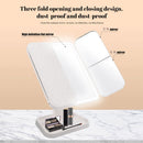 Smart Touch LED Vanity Mirror - 3 Color Dimmable Lights, 270° Adjustable, Rechargeable Desktop Makeup Mirror(white)