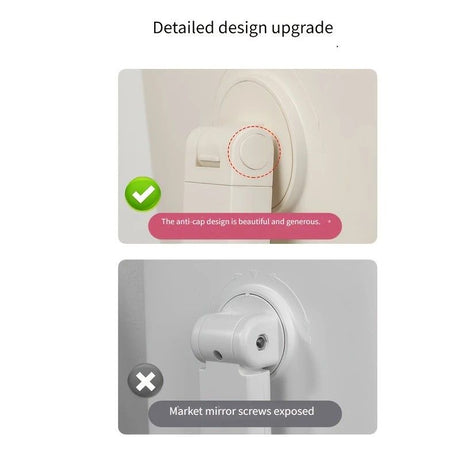 Smart Touch LED Vanity Mirror - 3 Color Dimmable Lights, 270° Adjustable, Rechargeable Desktop Makeup Mirror(white)