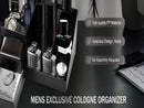 Black Mens Wash Bag & Vanity Organiser | 2 Drawer Acrylic Bathroom Storage for Grooming & Skincare