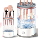 Makeup brush cleaning and drying machine, equipped with a rapid drying system and compact design, suitable for home use and travel. It is an ideal gift for women and for beauty tool care.