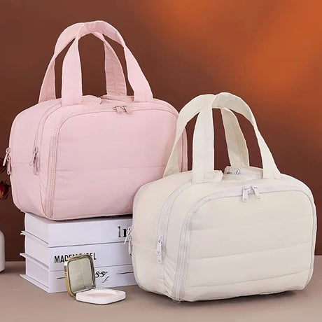 Travel Toiletry & Makeup Bag – Large Capacity Organiser Wash Bag with Compartments(PINK)