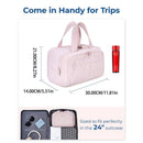 Travel Toiletry & Makeup Bag – Large Capacity Organiser Wash Bag with Compartments(BLUE)