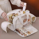 Travel Toiletry & Makeup Bag – Large Capacity Organiser Wash Bag with Compartments(purple)