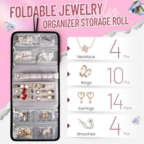 1pc Complete Travel Makeup Bag Set, Pink, Large Capacity Cosmetic Organizer with Detachable Pouch, Jewelry Storage Case