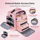 1pc Complete Travel Makeup Bag Set, Pink, Large Capacity Cosmetic Organizer with Detachable Pouch, Jewelry Storage Case