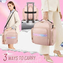 1pc Complete Travel Makeup Bag Set, Pink, Large Capacity Cosmetic Organizer with Detachable Pouch, Jewelry Storage Case