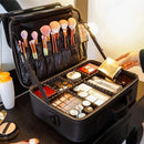 Professional Makeup Case: Flexible Zoning, Triple-tier Capacity, Your Hassle-free Travel Storage Partner.