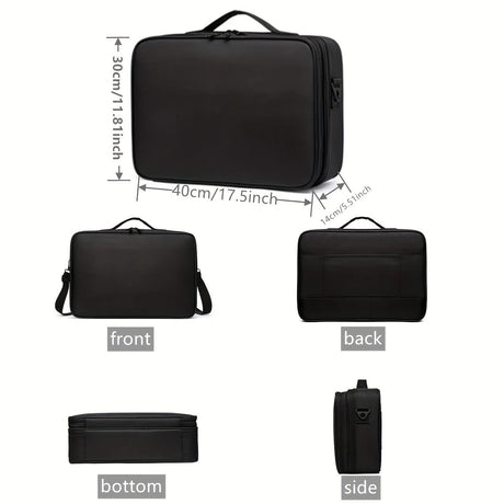 Professional Makeup Case: Flexible Zoning, Triple-tier Capacity, Your Hassle-free Travel Storage Partner.