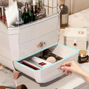 BLACK Luxury Transparent Flip-top Cosmetic Organizer, Large Capacity with Smart Compartments, Dustproof & Silent Drawers, Essential for a Neat Vanity.