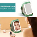 Portable 3-Light LED Makeup Mirror with Organizer – Travel Vanity Case, Rechargeable Touch Control Makeup Box for Home & Travel(green)