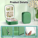 Portable 3-Light LED Makeup Mirror with Organizer – Travel Vanity Case, Rechargeable Touch Control Makeup Box for Home & Travel(green)